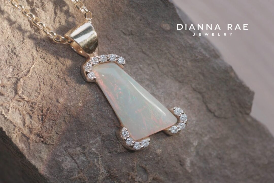 Opal Pendant With Diamond Accents - Image 2