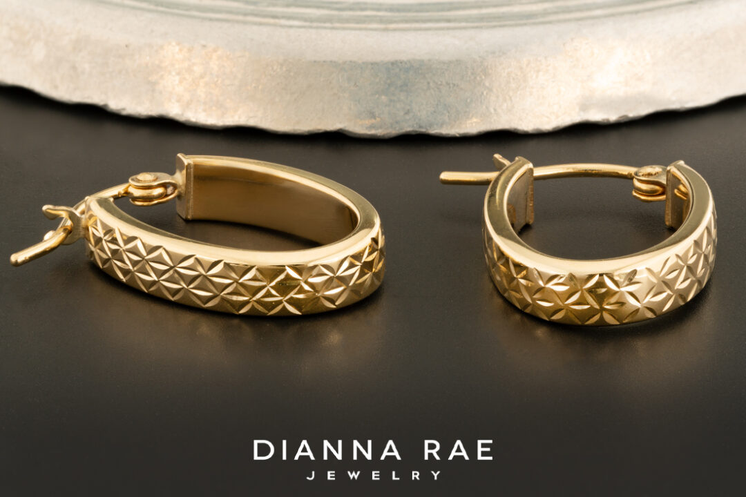 Gold Oval Hoop Earrings