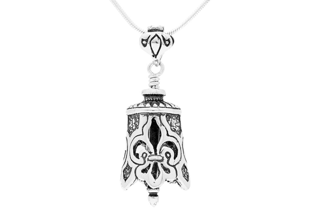 Fleur de Lis Bell Pendant - Image 2