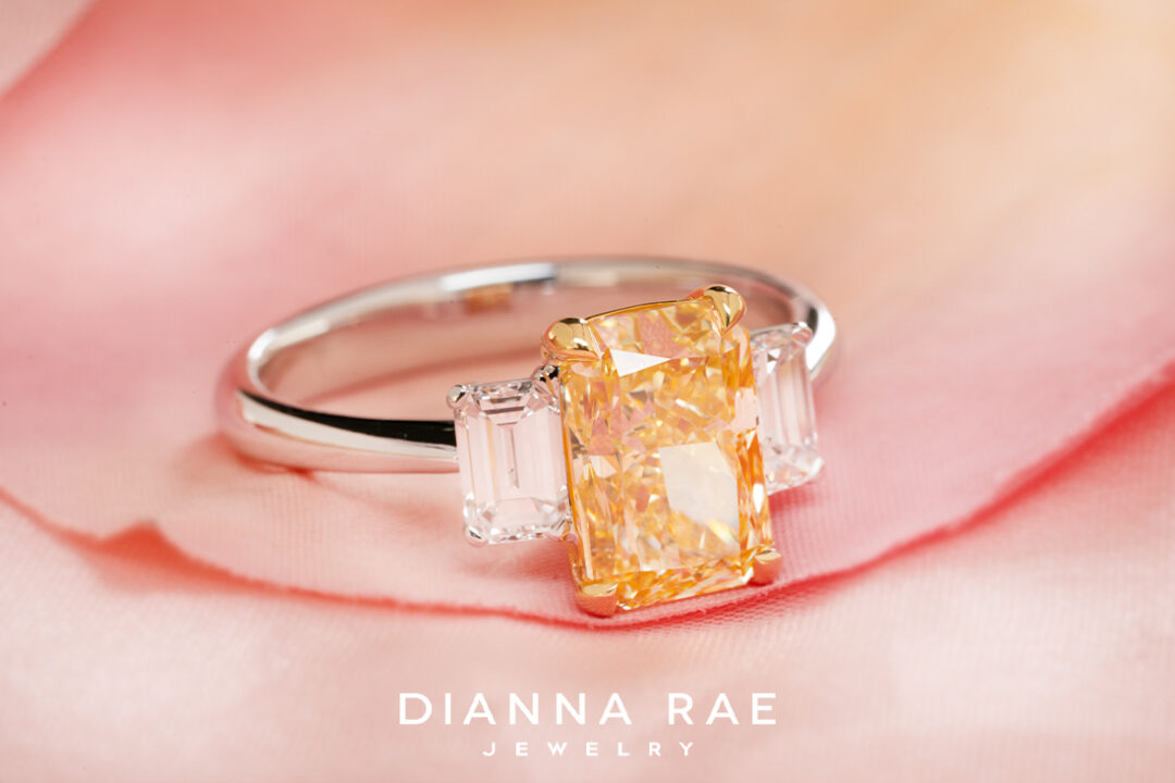3-Stone Yellow Diamond Ring - Image 2