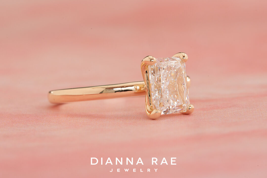 Radiant Diamond Solitaire Engagement Ring - Image 2