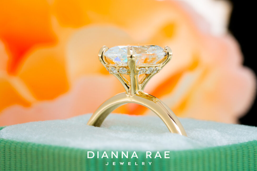 Oval Diamond Ring with Hidden Halo - Image 2