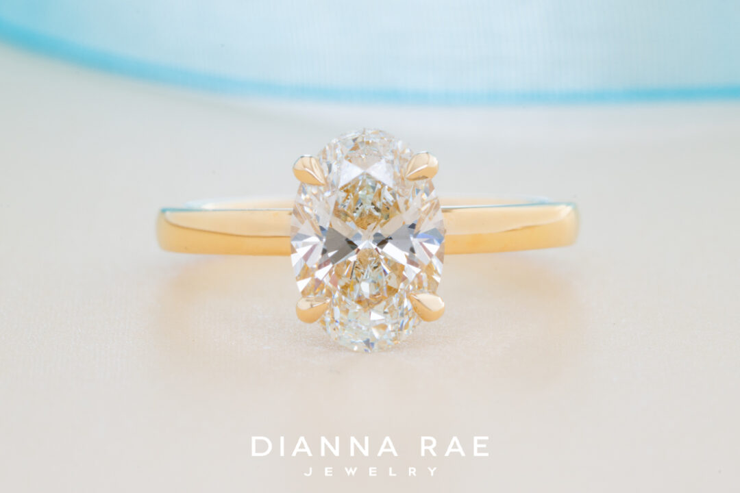 Oval Diamond Ring with Hidden Halo - Image 3