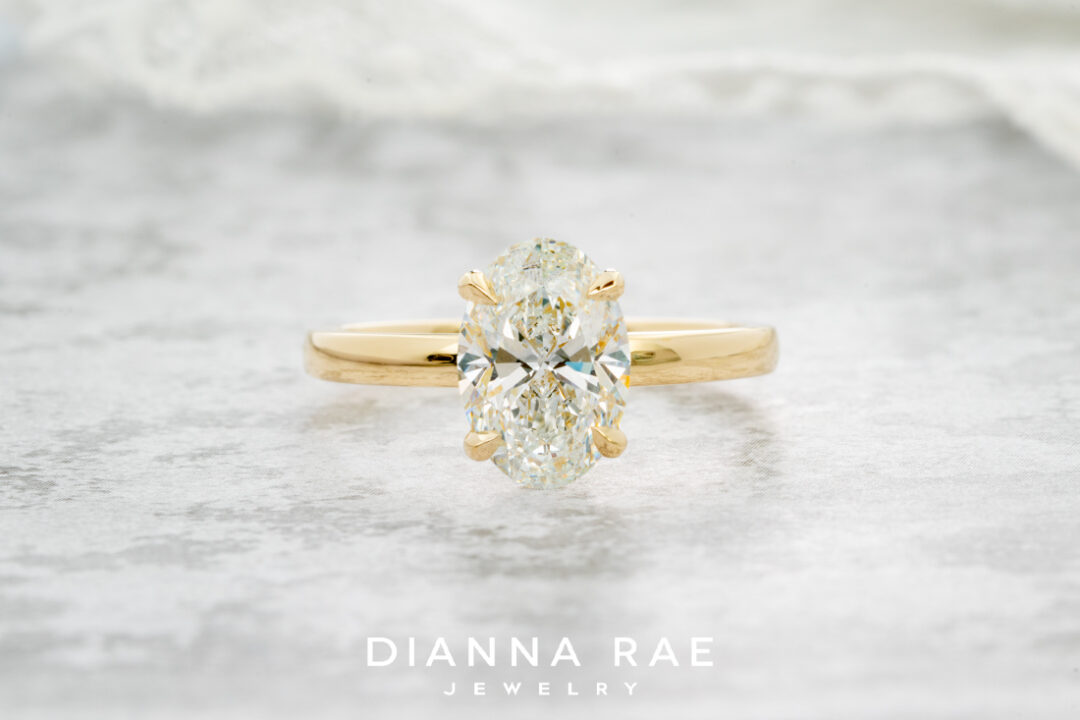 Oval Diamond Ring with Hidden Halo - Image 4
