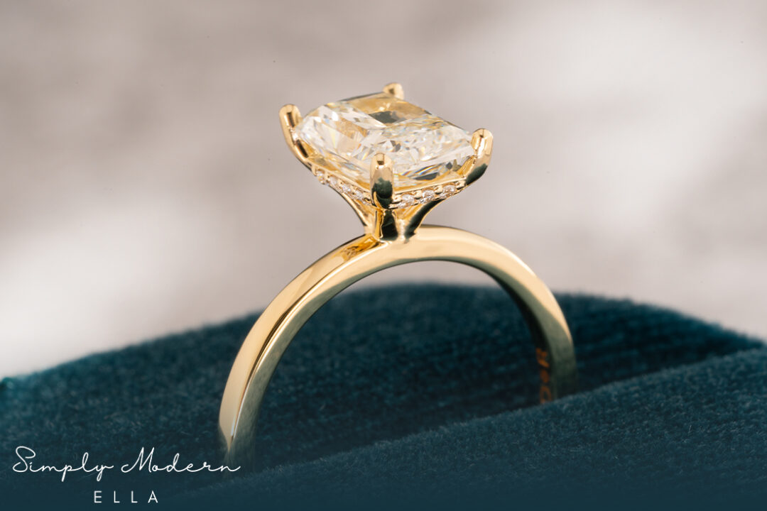 "Ella" Radiant Engagement Ring - Image 2