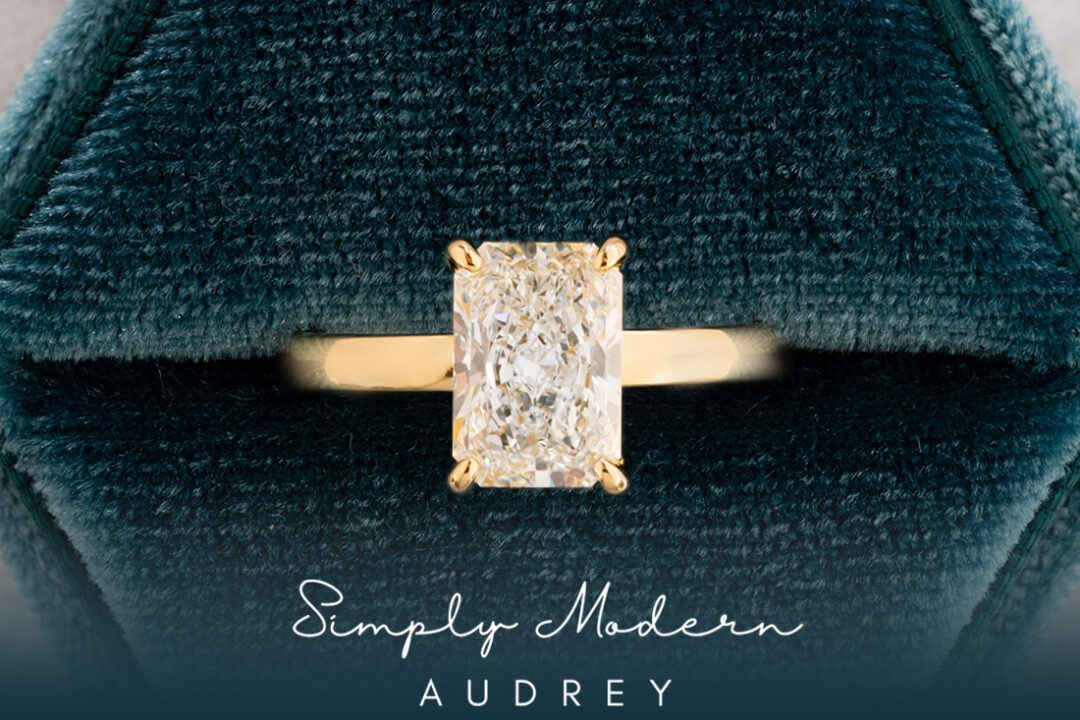 "Audrey" Radiant Engagement Ring - Image 3