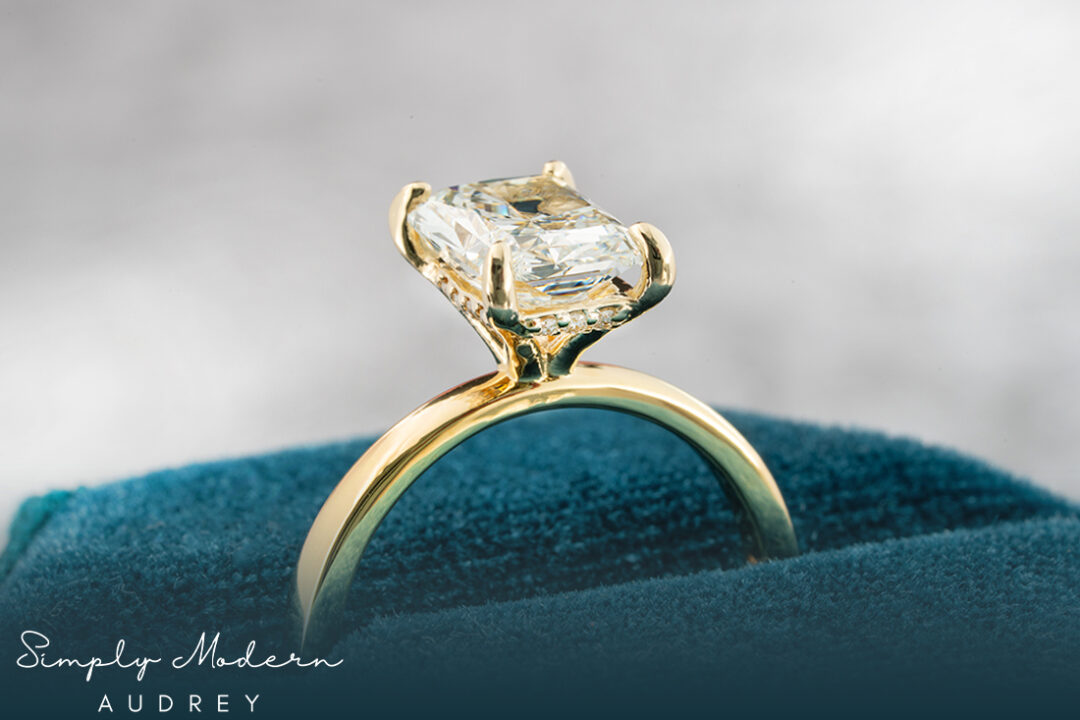 "Audrey" Radiant Engagement Ring - Image 2
