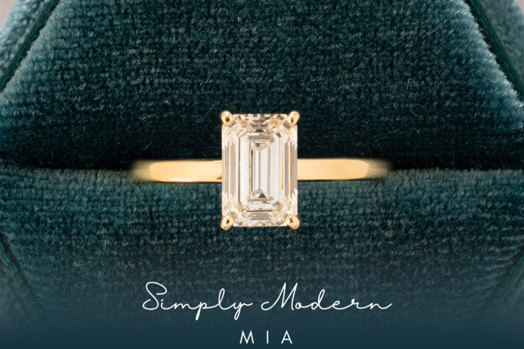 "Mia" Emerald Cut Engagement Ring - Image 3