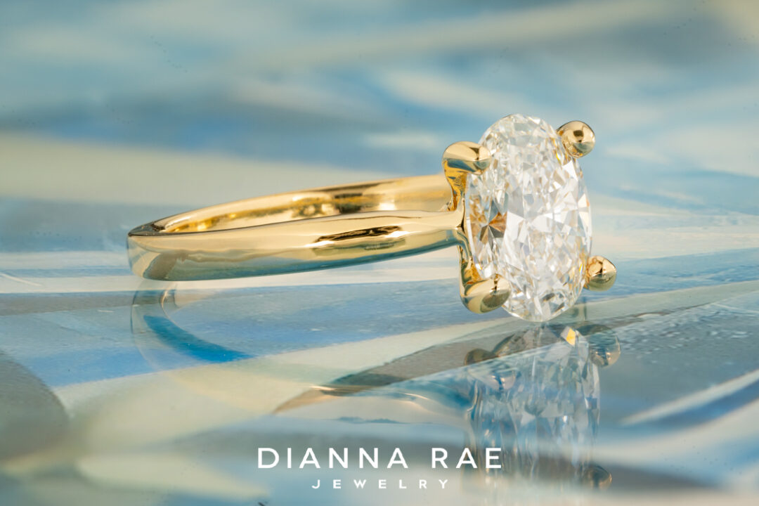 Oval Solitaire Engagement Ring - Image 2