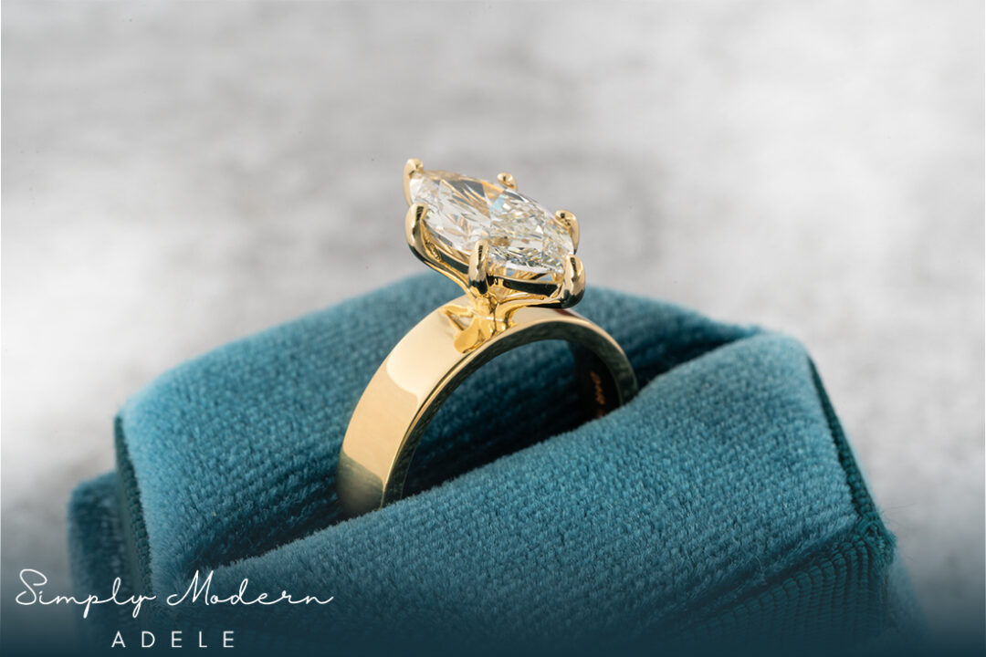 "Adele" Marquise Diamond Engagement Ring - Image 2