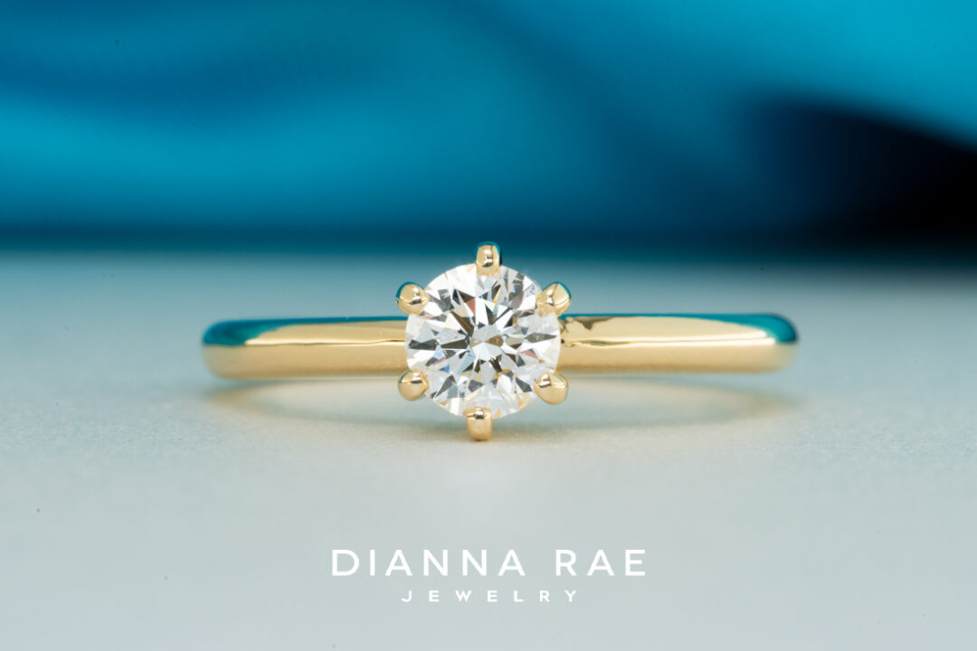 Diamonds in Space Solitaire Ring