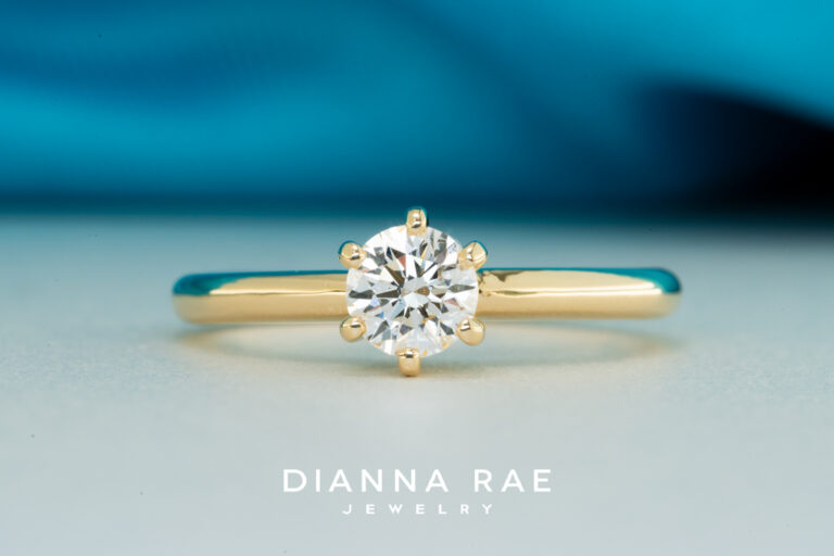 Diamonds in Space Solitaire Ring