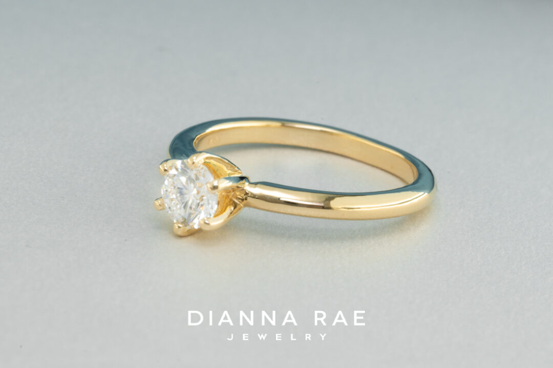 Diamonds in Space Solitaire Ring - Image 2