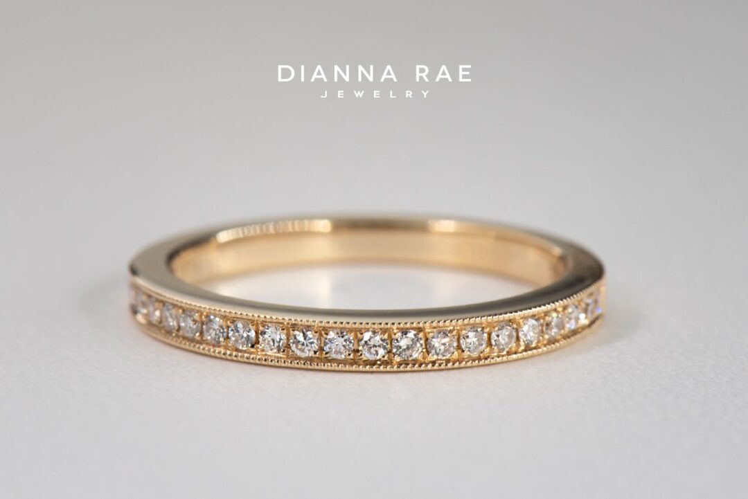 Yellow Gold Diamond Wedding Band - Image 2