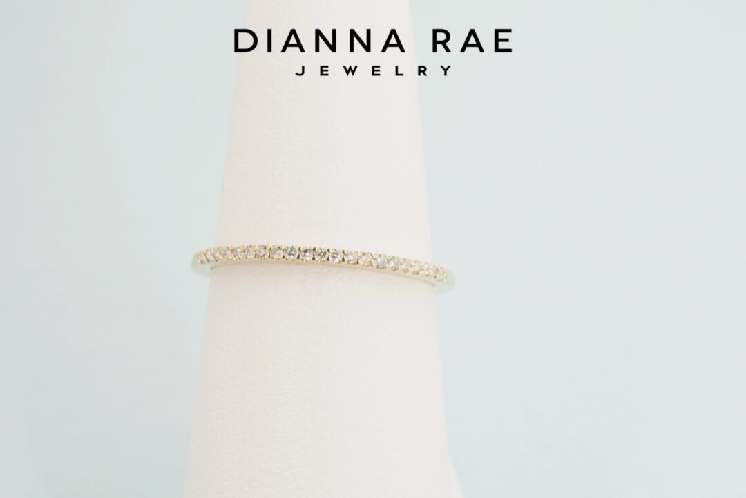 Petite Yellow Gold Diamond Band - Image 2