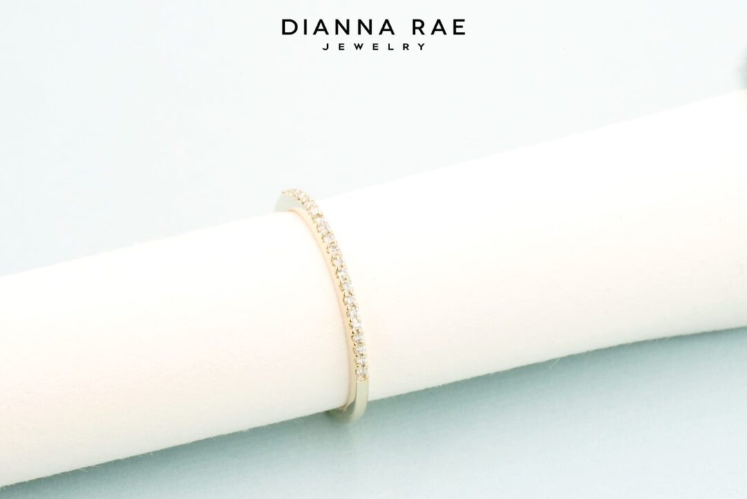 Petite Yellow Gold Diamond Band - Image 3
