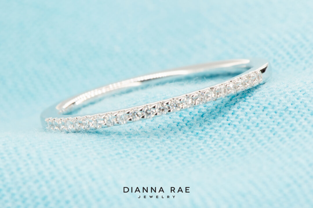 White Gold Women's Wedding Band - Image 9