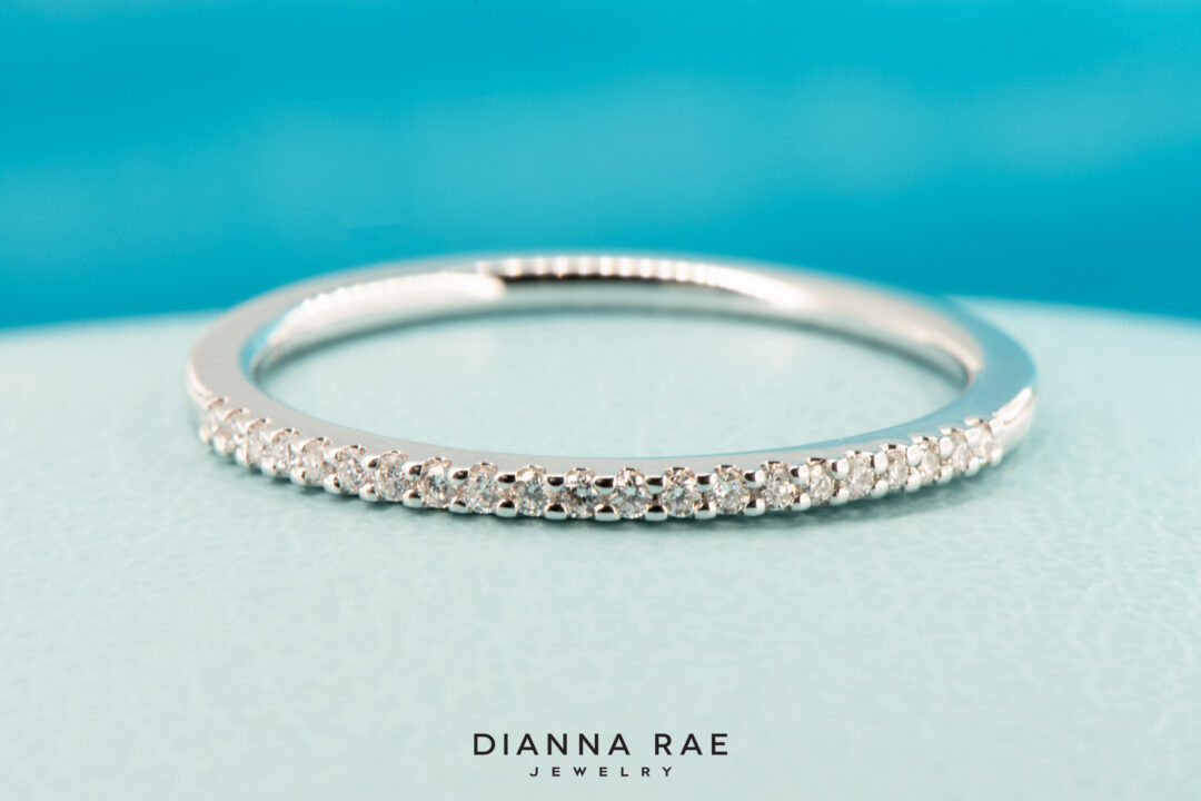 White Gold Women's Wedding Band - Image 7