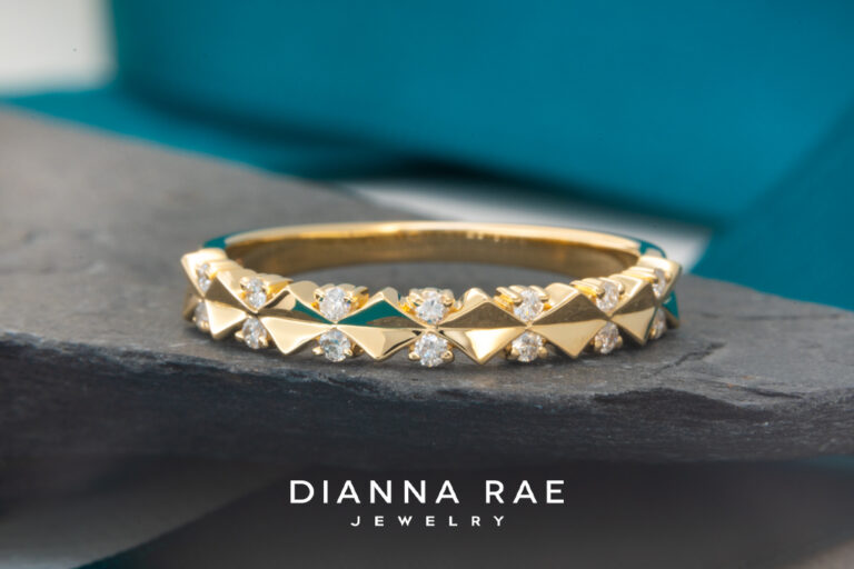 14K Yellow Gold Diamond Band