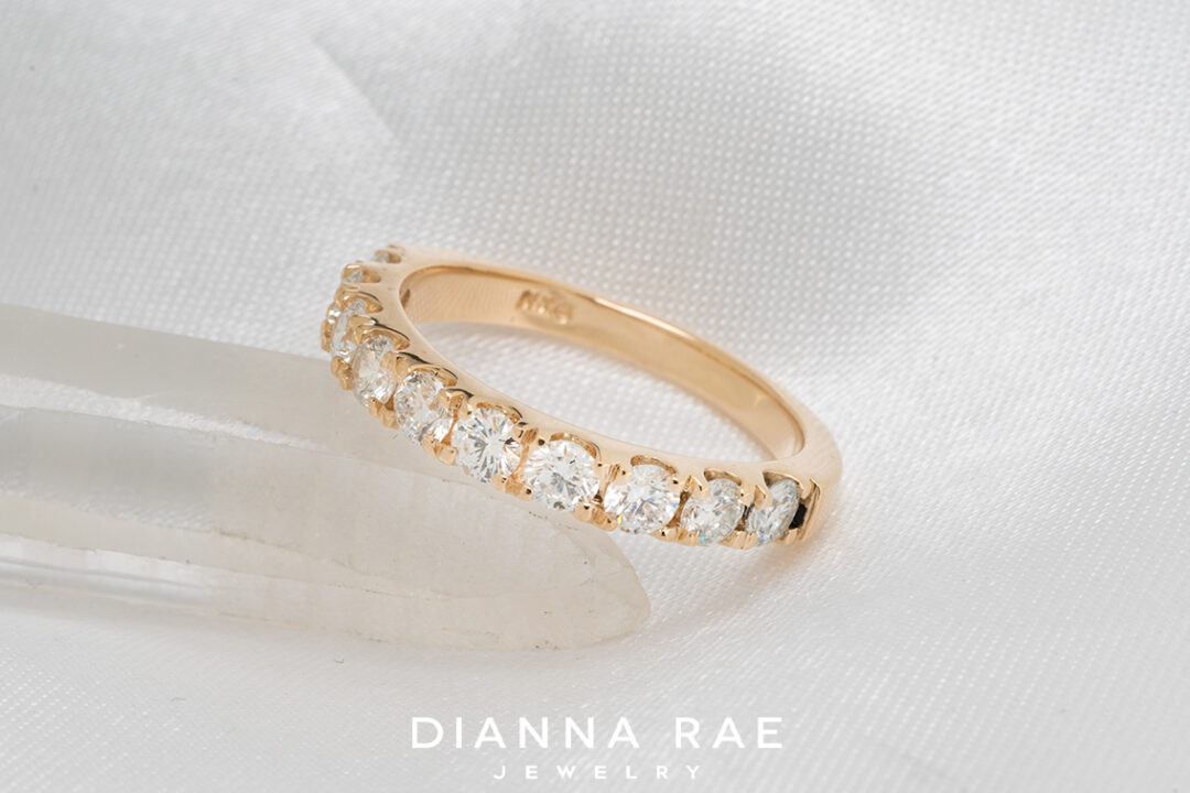 14K Yellow Gold Diamond Band - Image 3