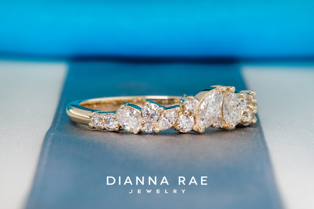 Lady’s 14K Yellow Gold Diamond Confetti Style Band - Image 2