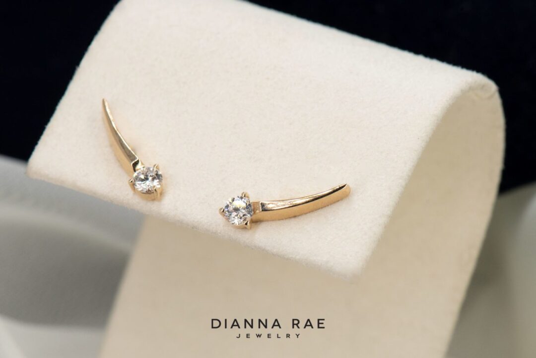 Yellow Gold Shooting Star Earring