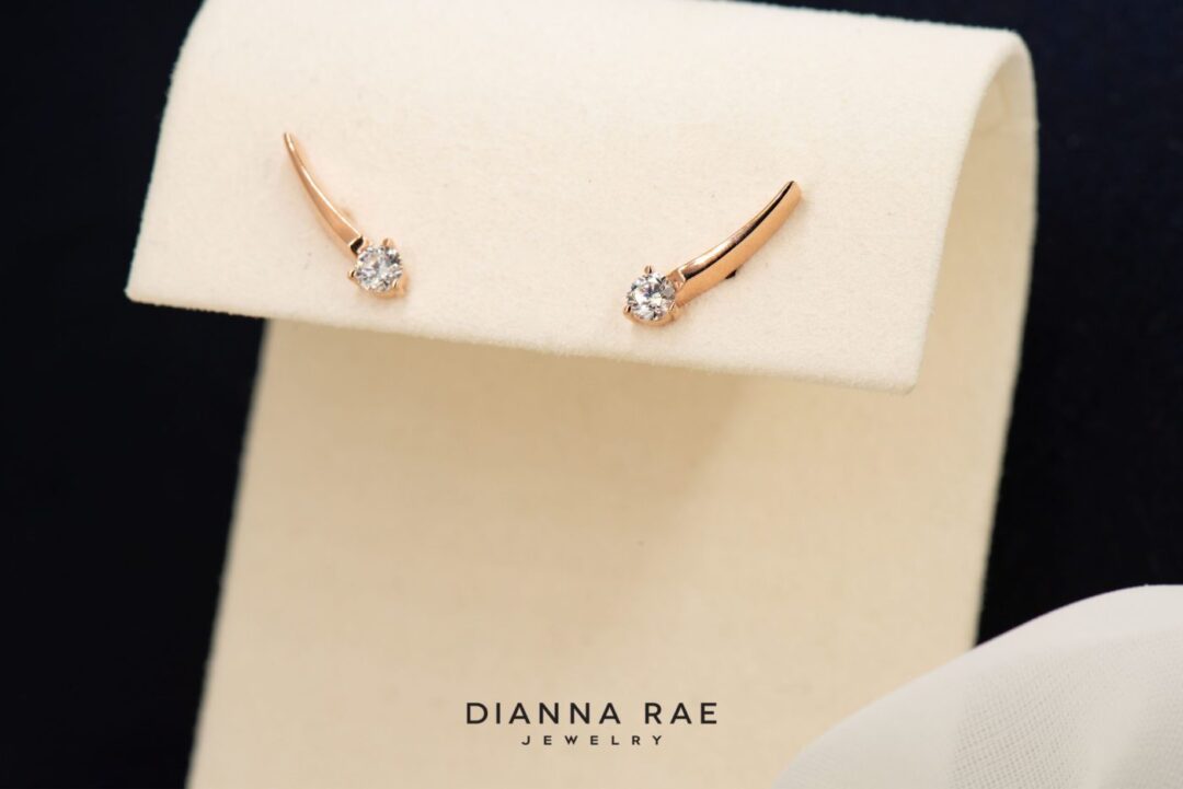 Rose Gold Shooting Star Earring - Image 2