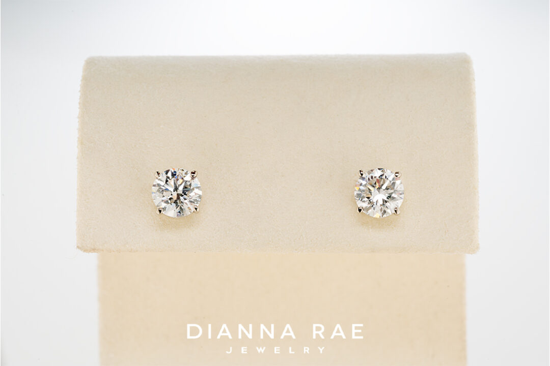 2.01Ct White Gold Diamond Studs