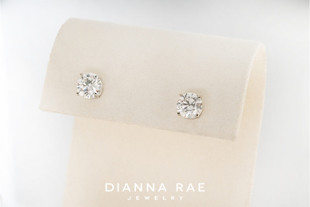 2.01Ct White Gold Diamond Studs