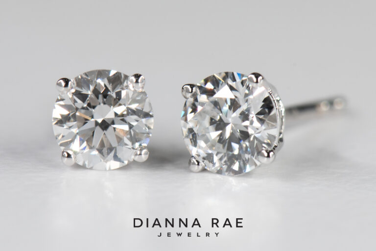 1.00 Carat Natural Diamond Studs White Gold