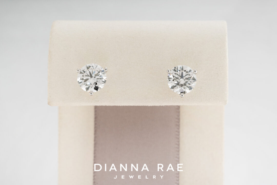 4.06 Carat Total Weight Lab-Grown Diamond Studs