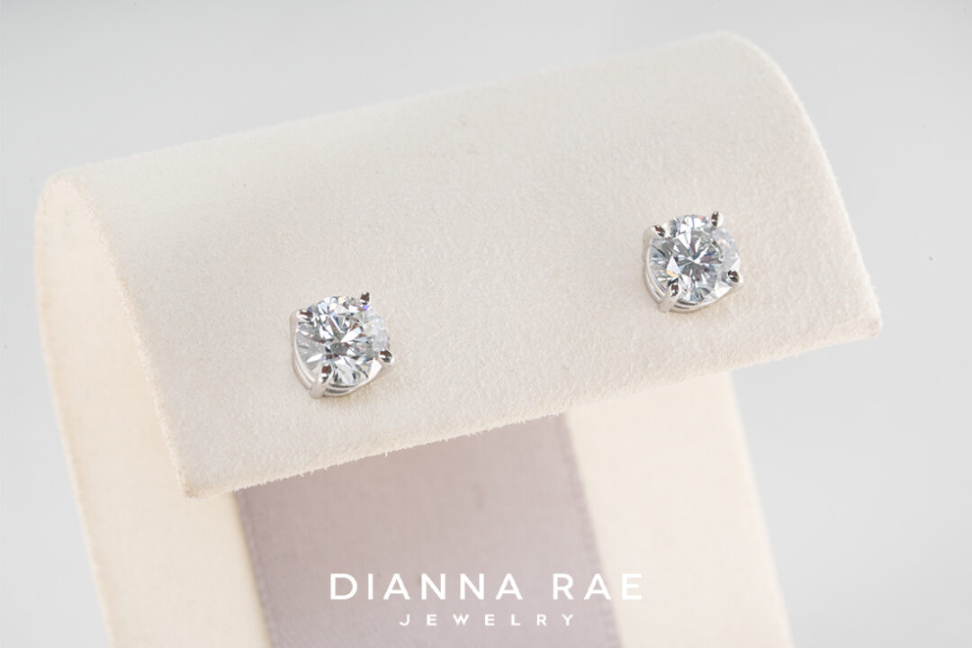 2.01 Carat Total Weight White Gold Lab-Grown Diamond Studs