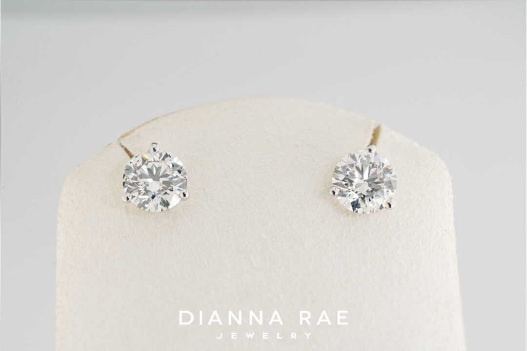3.15Ct White Gold Diamond Studs