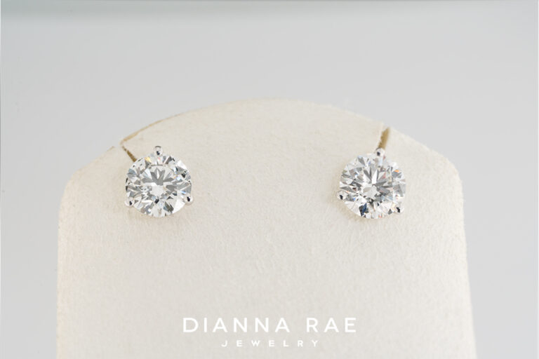 3.15Ct Lab-Grown Diamond Studs White Gold