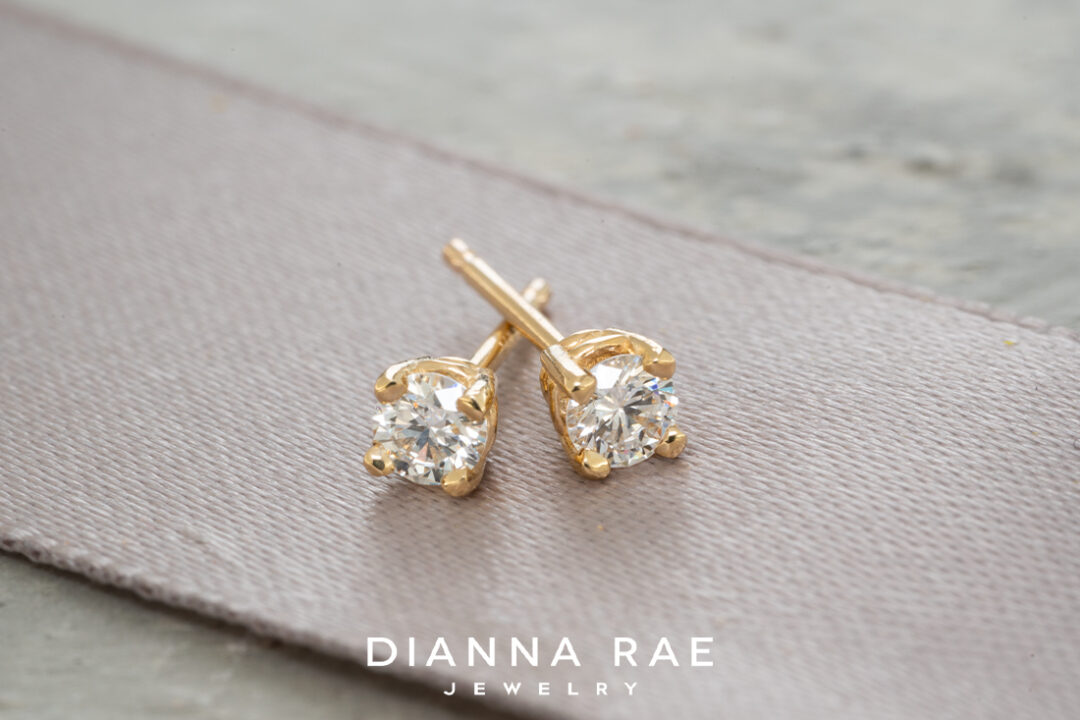 0.20 Carat Total Weight White Gold Lab-Grown Diamond Studs - Diamonds in Space - Image 3