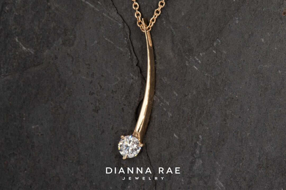 Yellow Gold Shooting Star Pendant - Image 2
