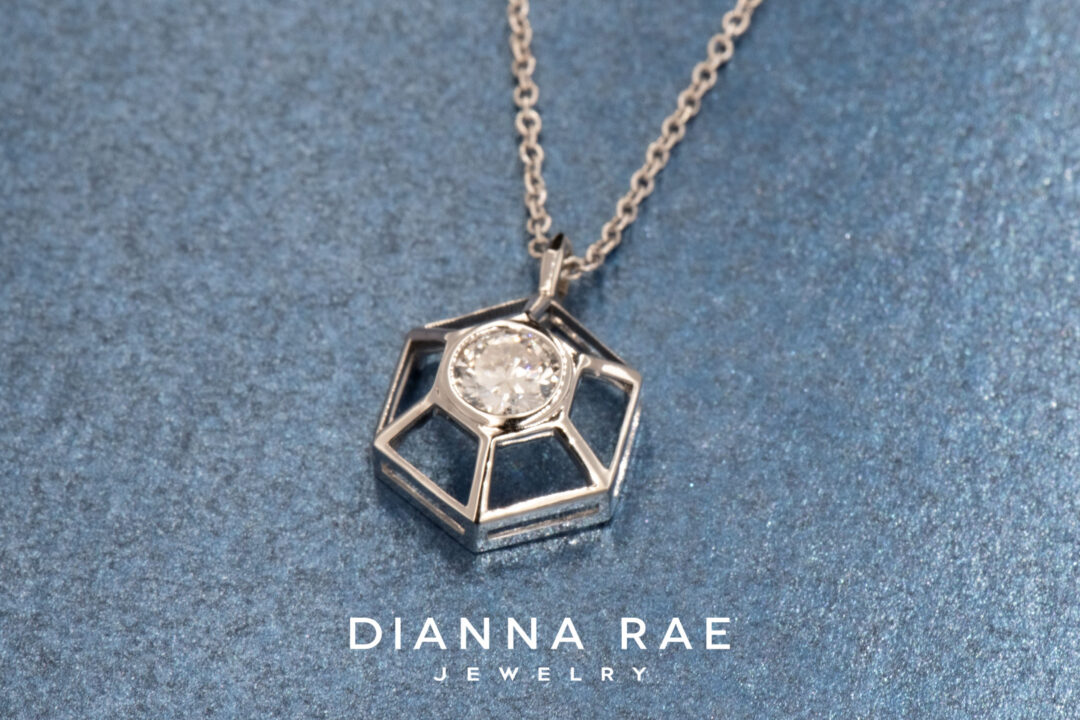 White Gold Cupola Pendant - Small - Image 2