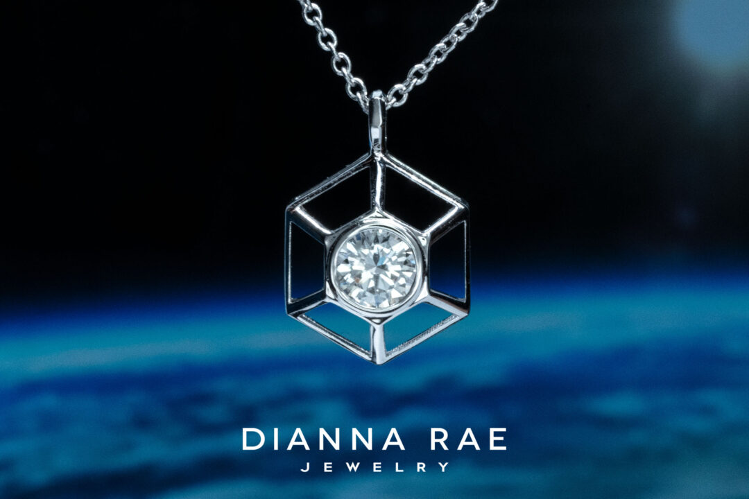 White Gold Cupola Pendant - Small