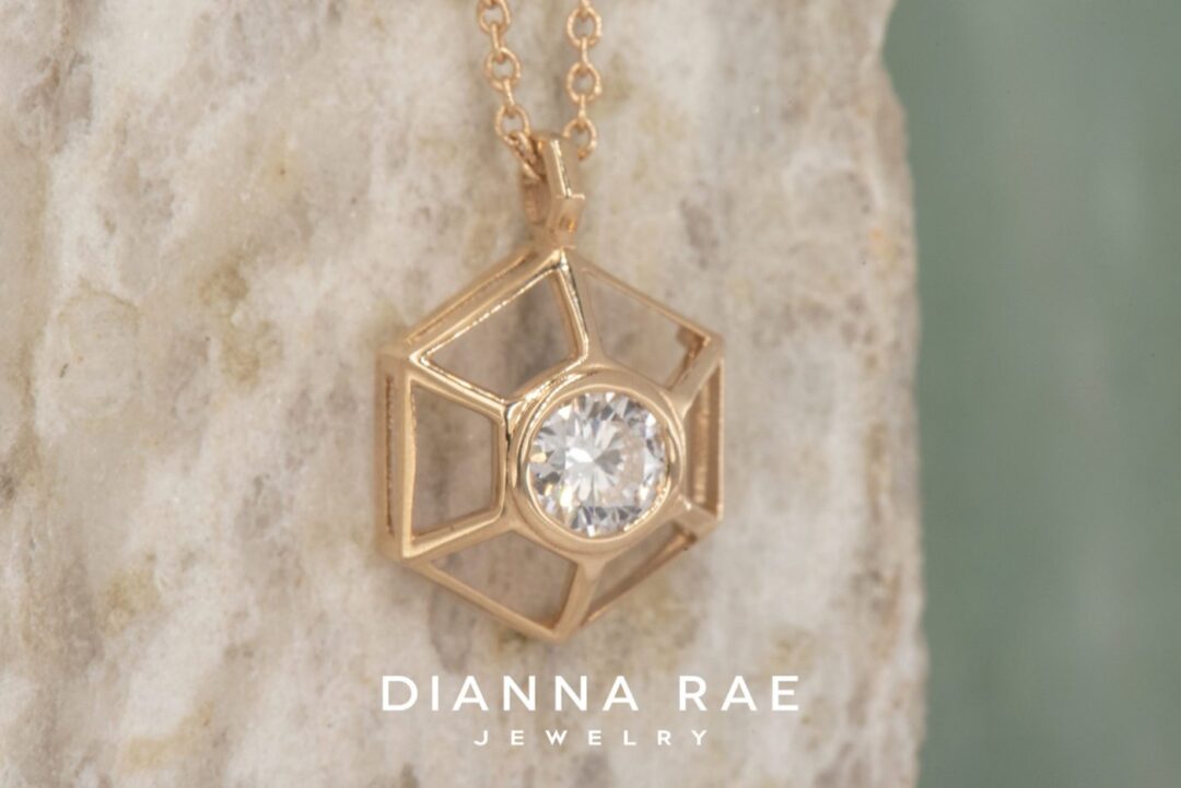 Yellow Gold Cupola Pendant - Small - Image 2