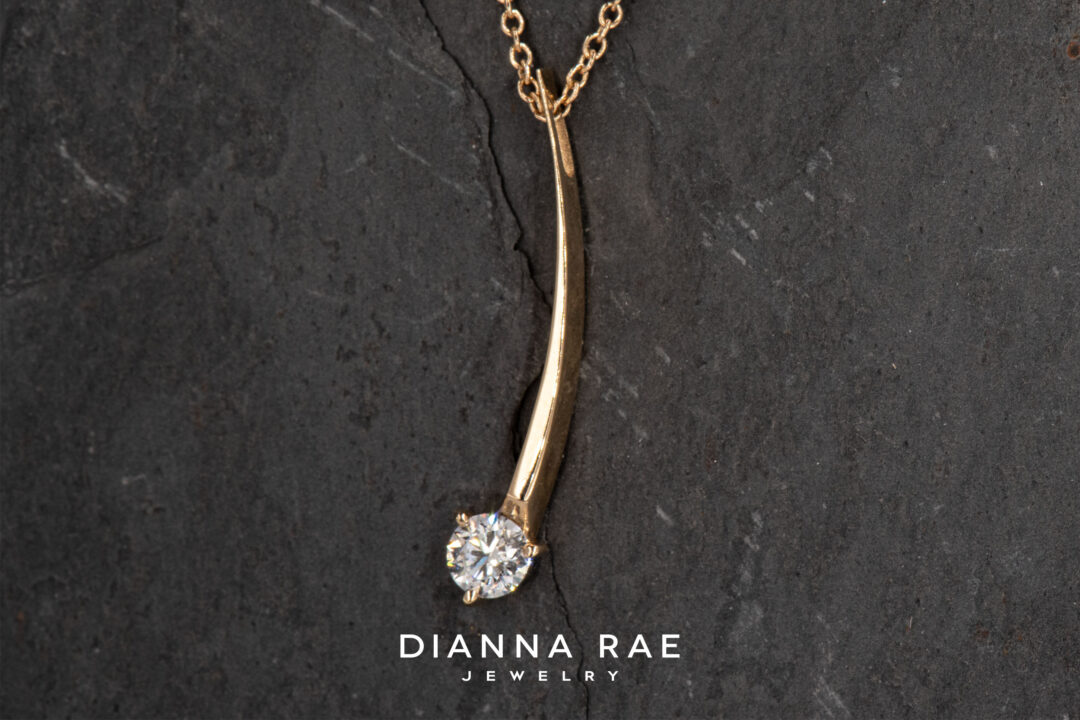 Yellow Gold Shooting Star Pendant - Image 2