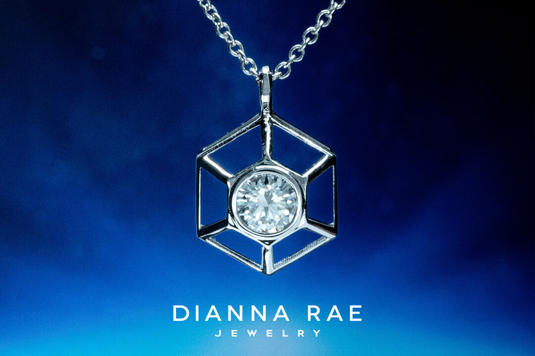 White Gold Cupola Diamond Pendant - Large