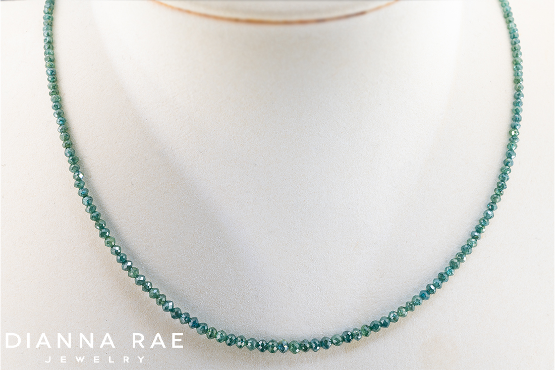 Teal Diamond Necklace