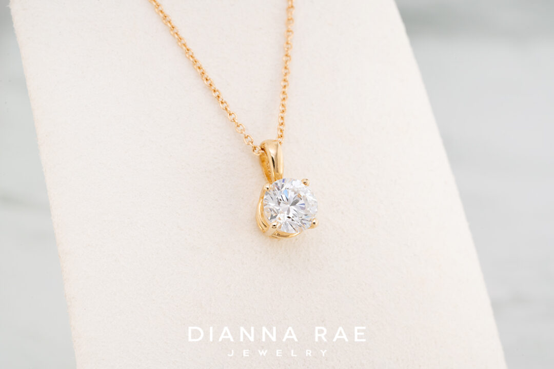 Solitaire .51 carat Lab grown Pendant - Image 2