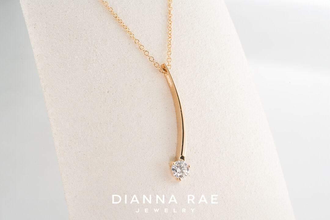 Yellow Gold Shooting Star Diamond Pendant