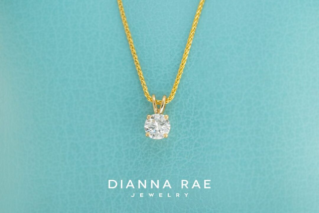 14K Yellow Gold Diamond Pendant