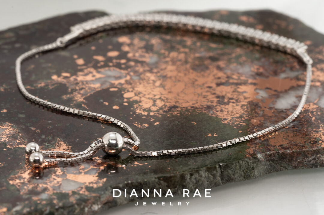 1 Carat White Gold Lab grown Diamond Bolo Bracelet - Image 2