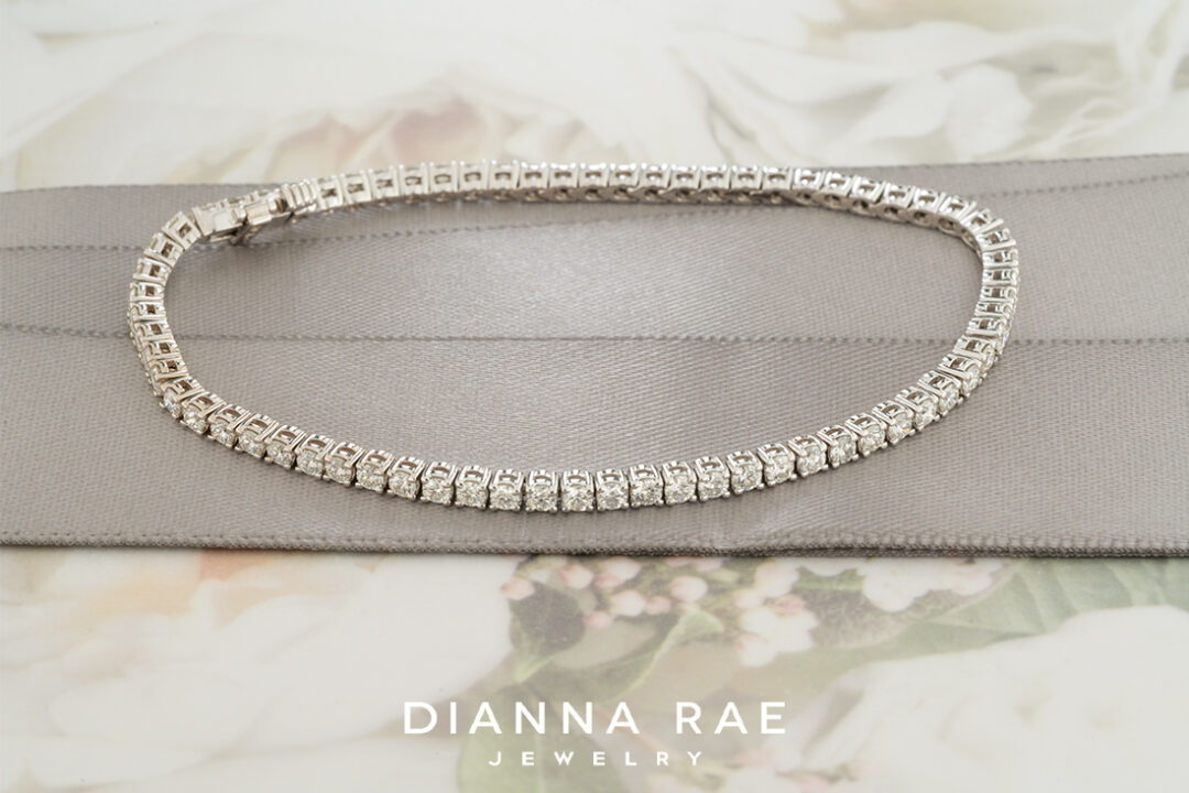 3.01 Carat White Gold Natural Diamond Tennis Bracelet