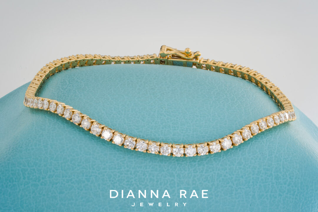 3 Carat Yellow Gold Lab-Grown Diamond Tennis Bracelet