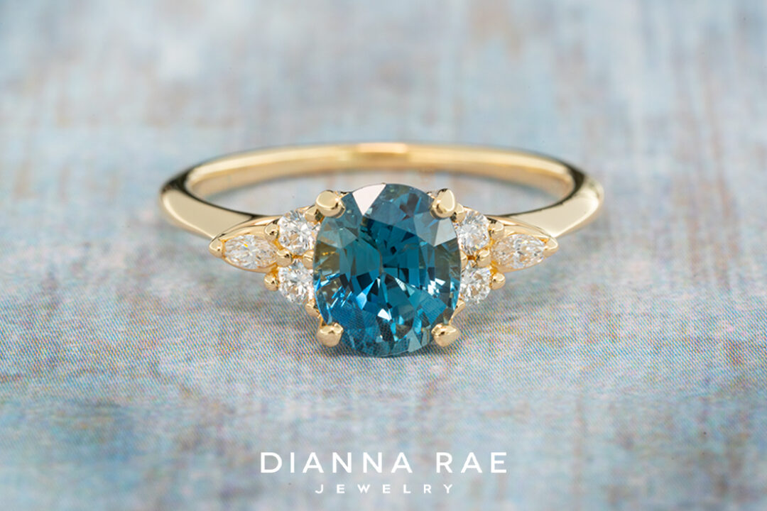 Oval Sapphire Ring with Diamond Accents