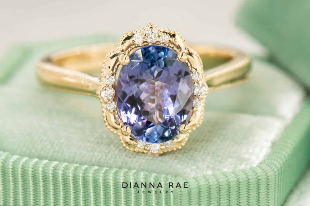 14kt Yellow Gold Tanzanite Daisy Blossom Ring - Image 3
